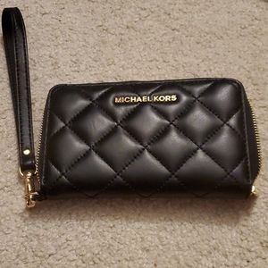 Michael Kors wristlet wallet with phone holder